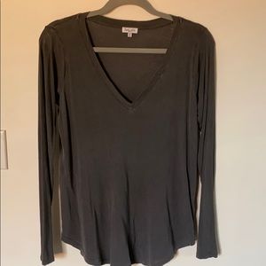 Splendid long sleeve t-shirt tee top grey small